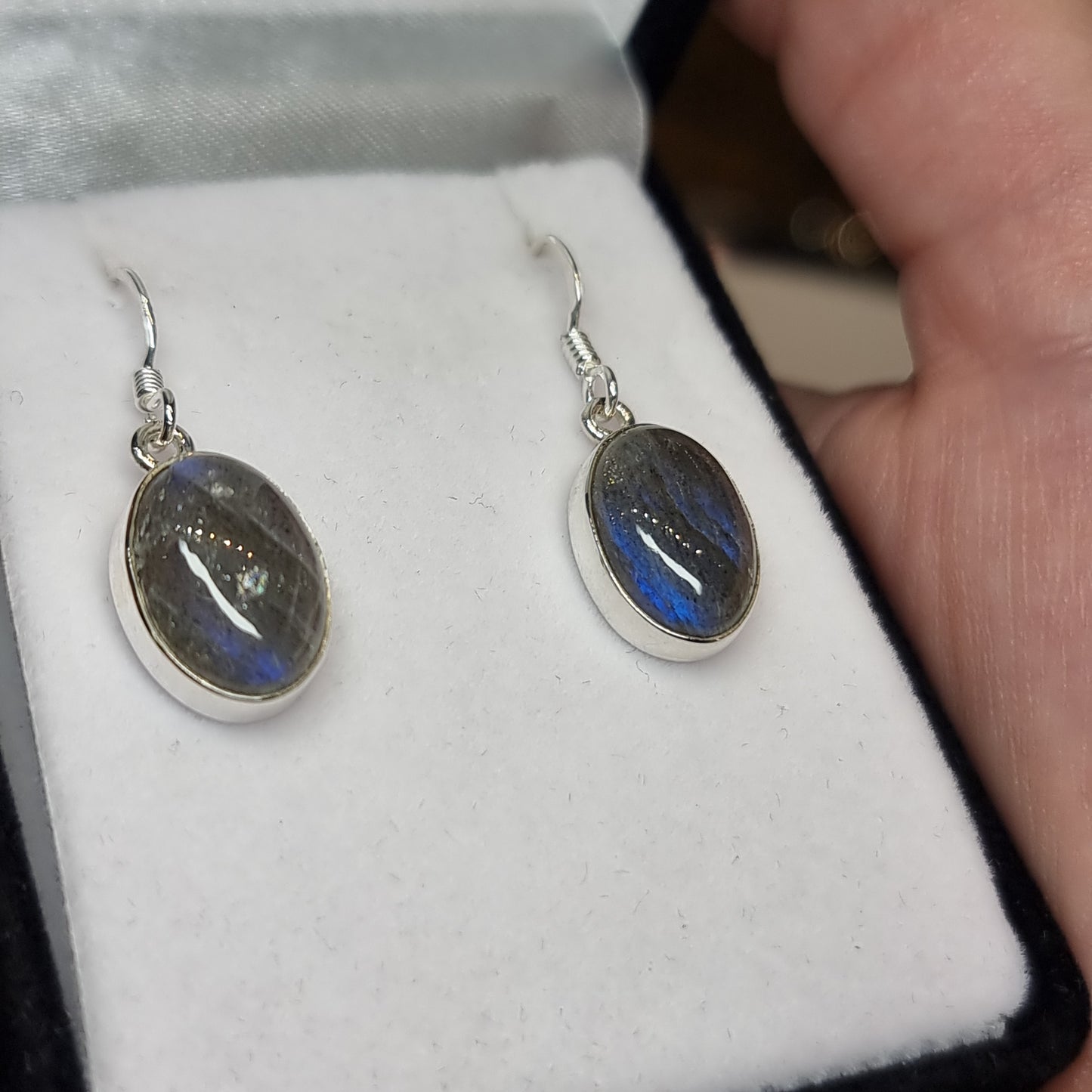 Labradorite sterling silver earrings - Rivendell Shop