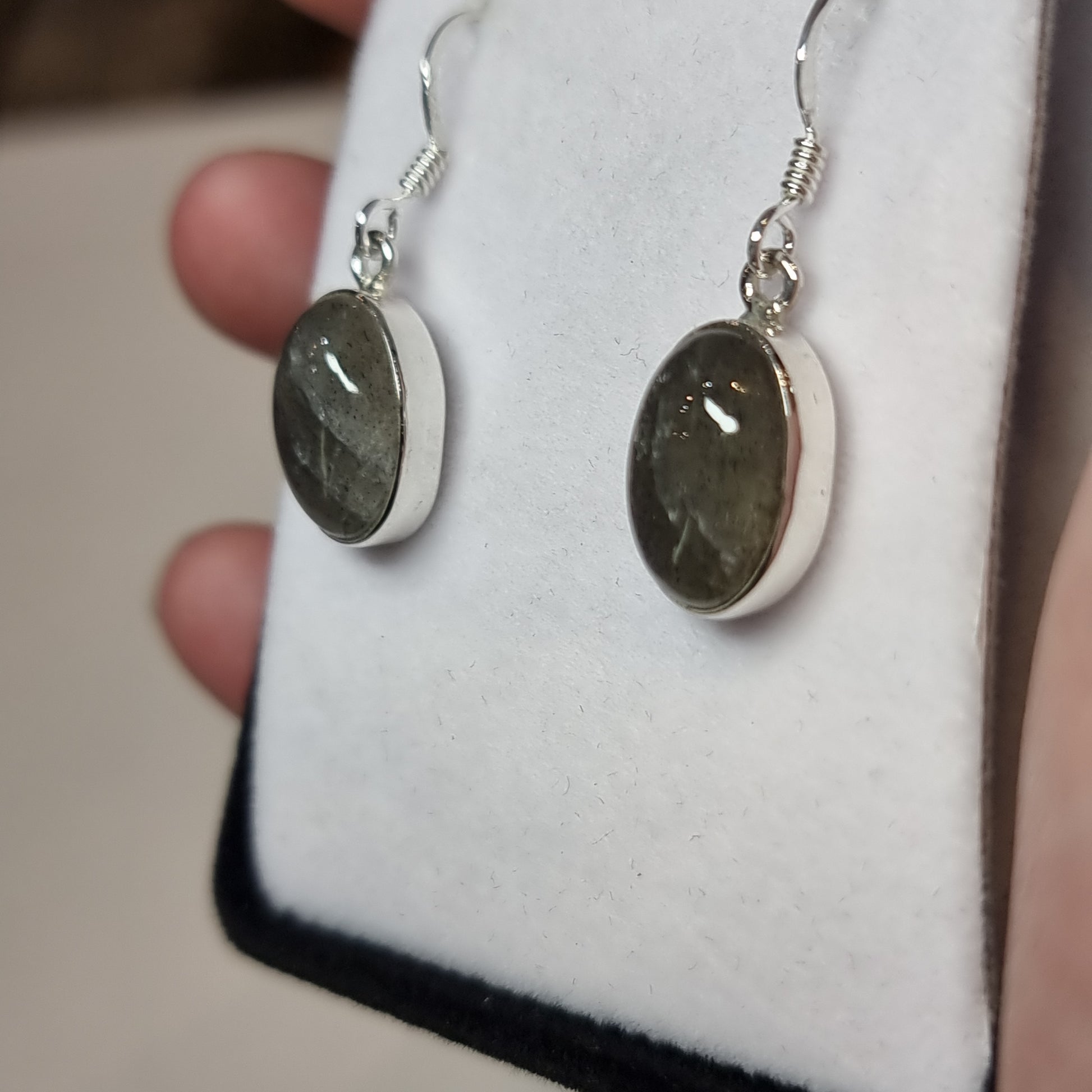 Labradorite sterling silver earrings - Rivendell Shop