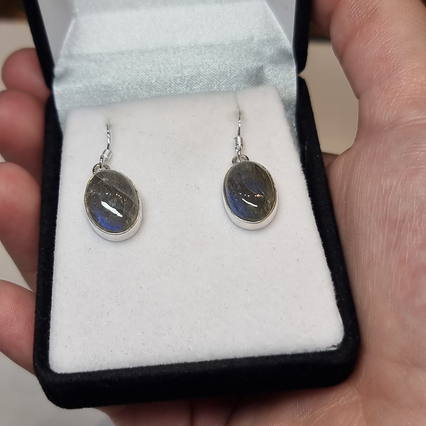 Labradorite sterling silver earrings - Rivendell Shop