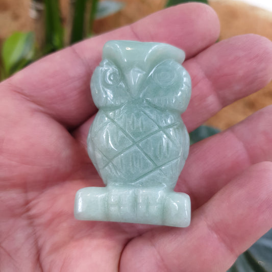 Green Aventurine Owl - Rivendell Shop