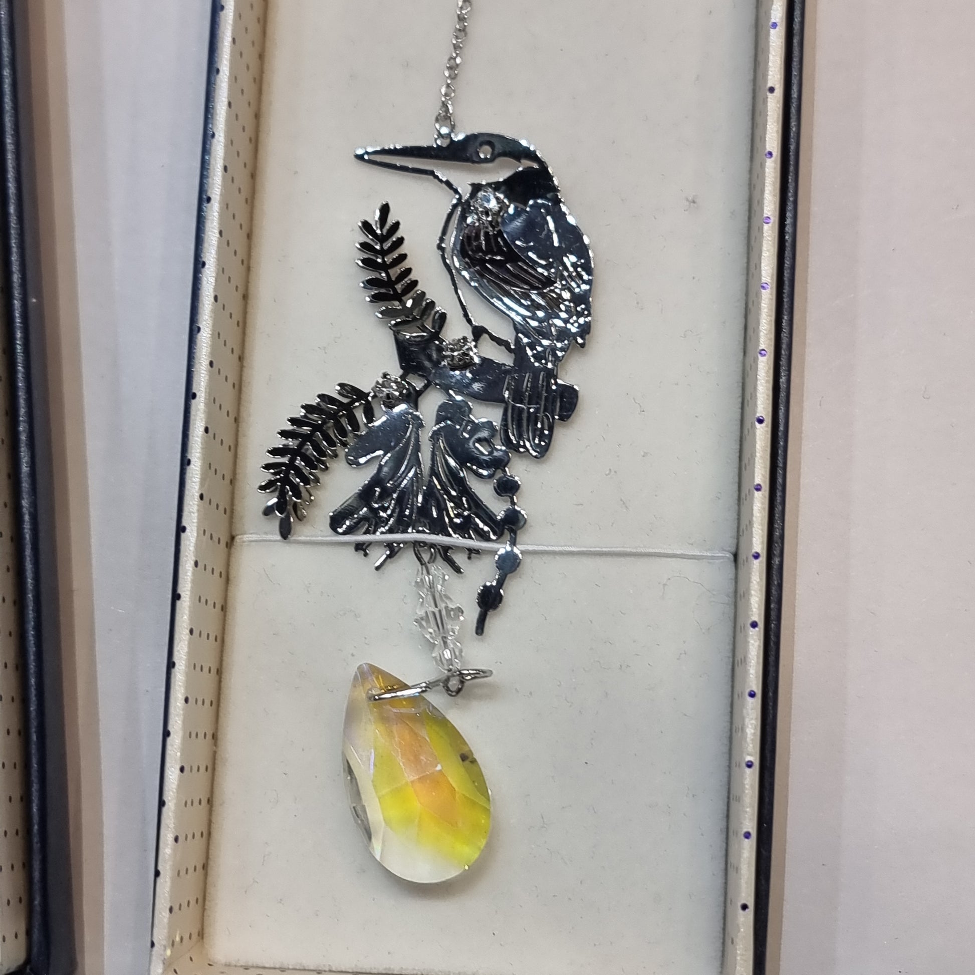 Equilibrium hanging - kingfisher on kowhai - Rivendell Shop