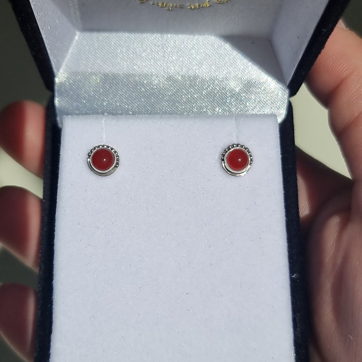 Carnelian studs - Rivendell Shop