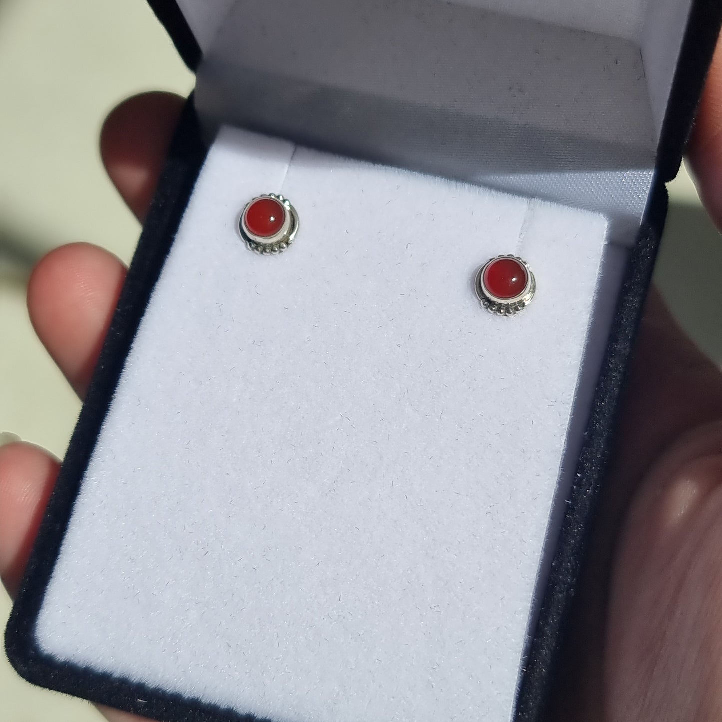 Carnelian studs - Rivendell Shop