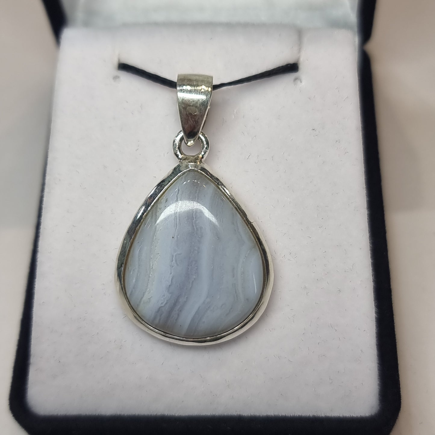 Blue lace agate pendant - Rivendell Shop