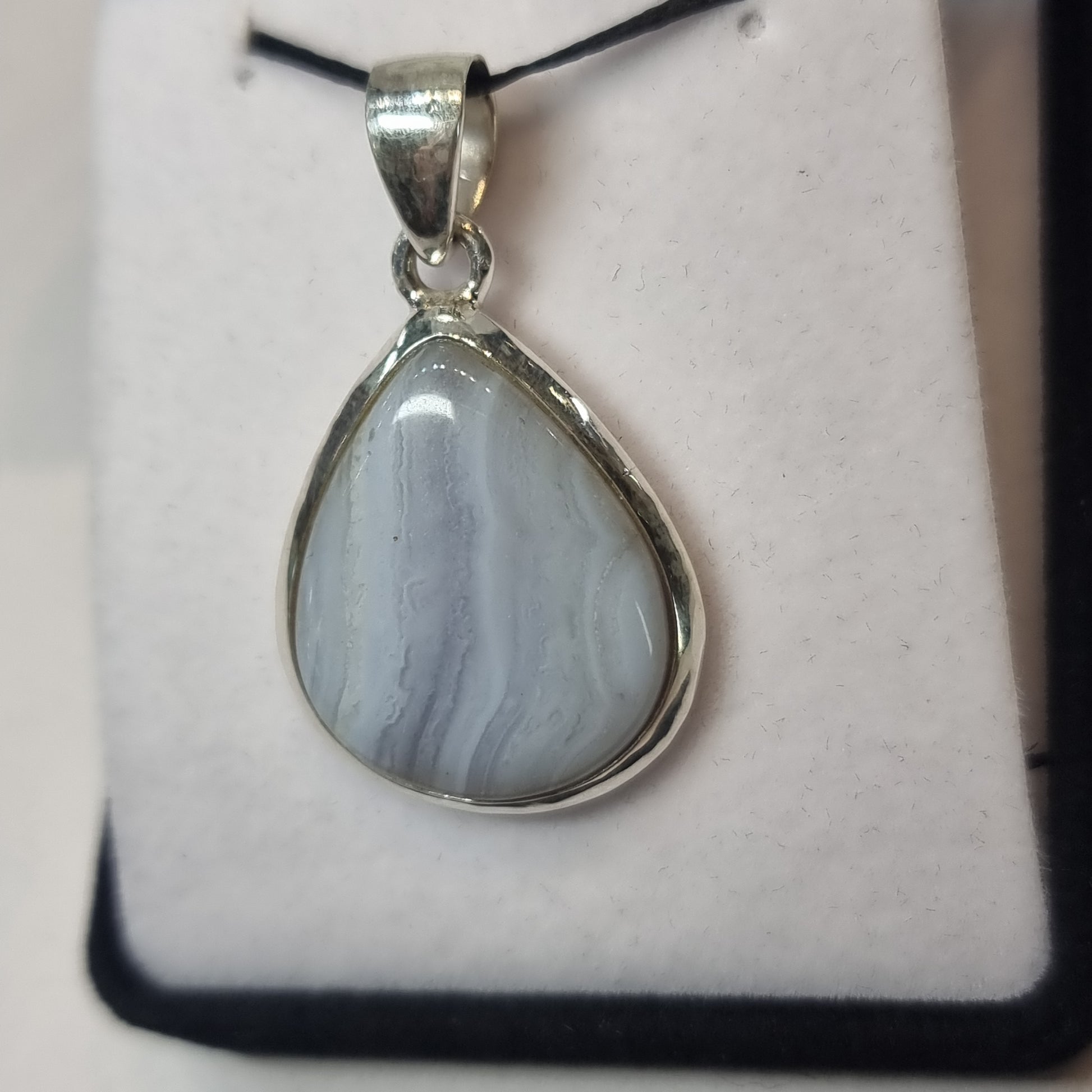 Blue lace agate pendant - Rivendell Shop