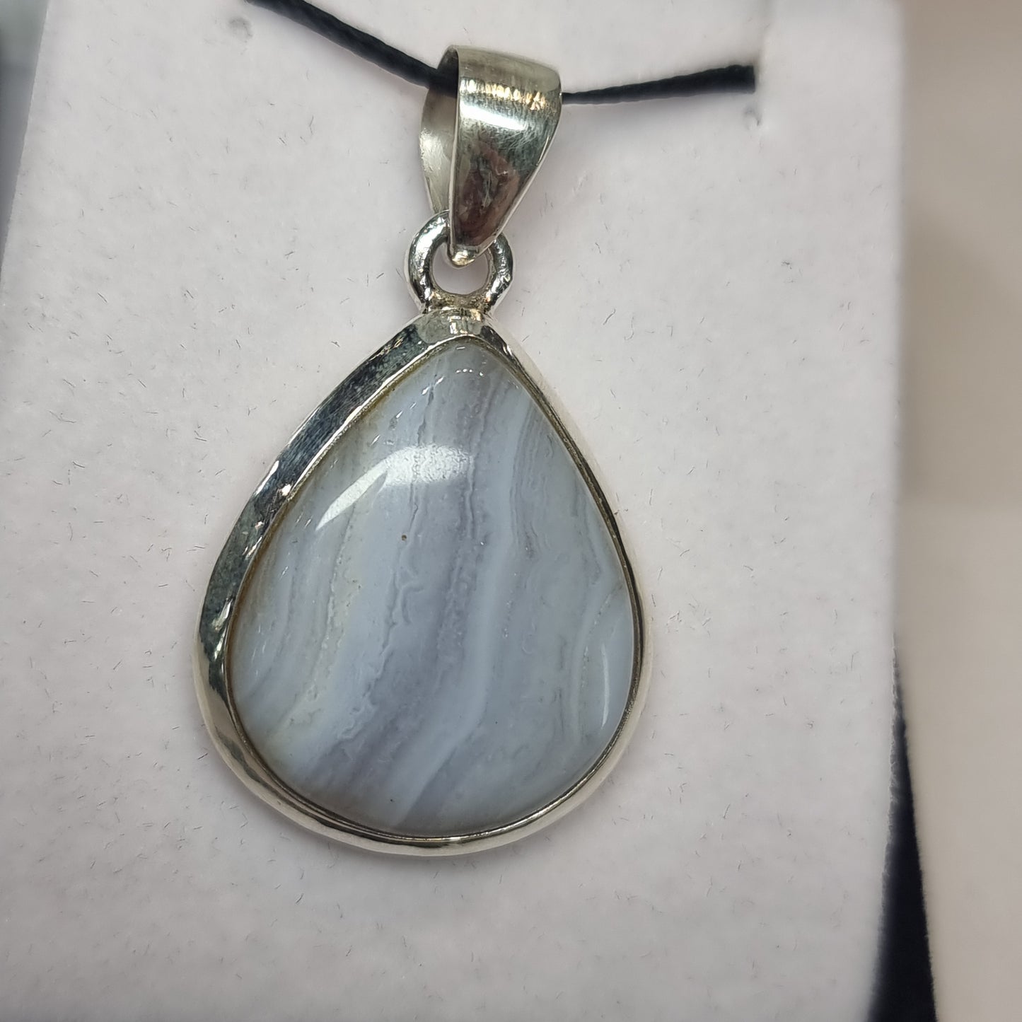 Blue lace agate pendant - Rivendell Shop