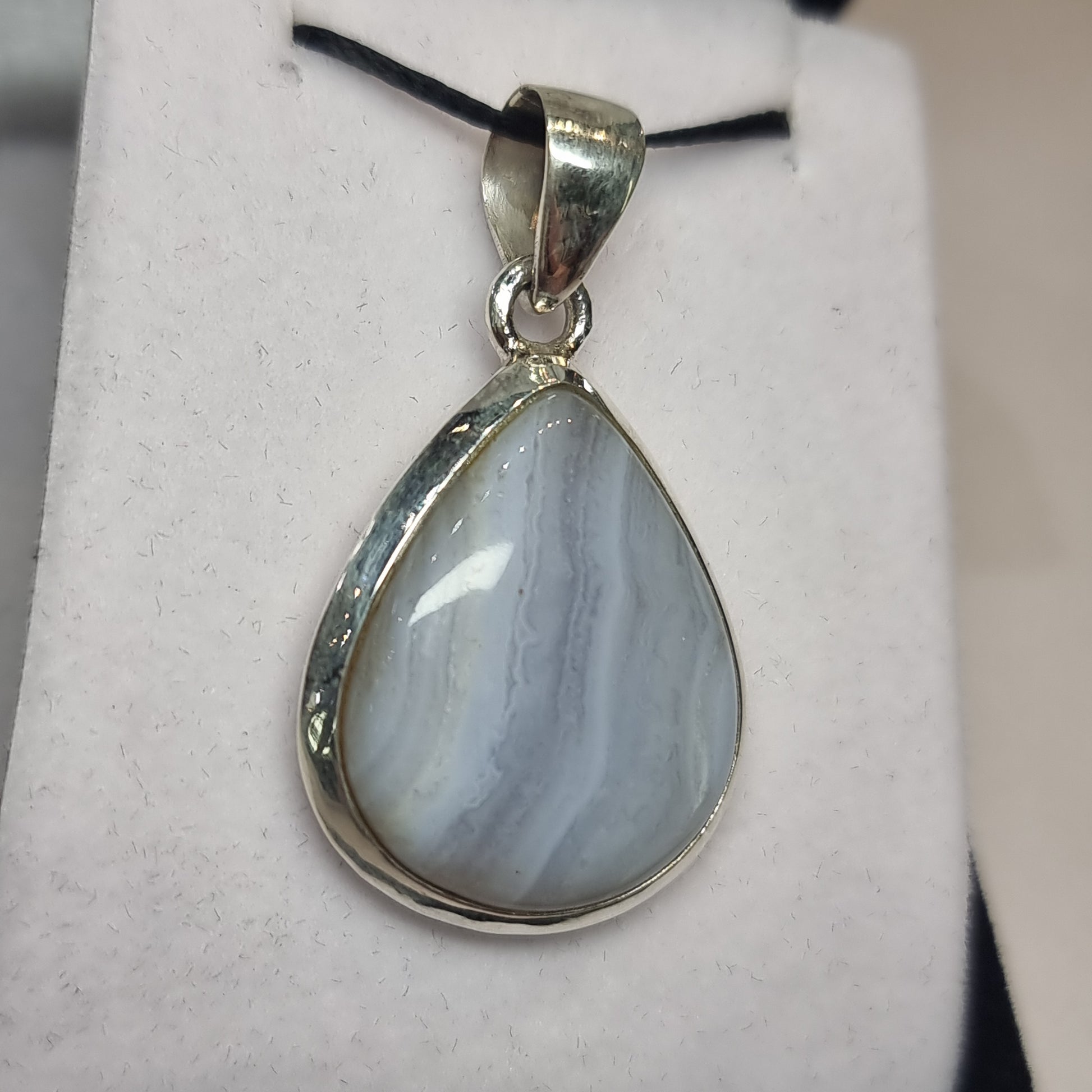 Blue lace agate pendant - Rivendell Shop