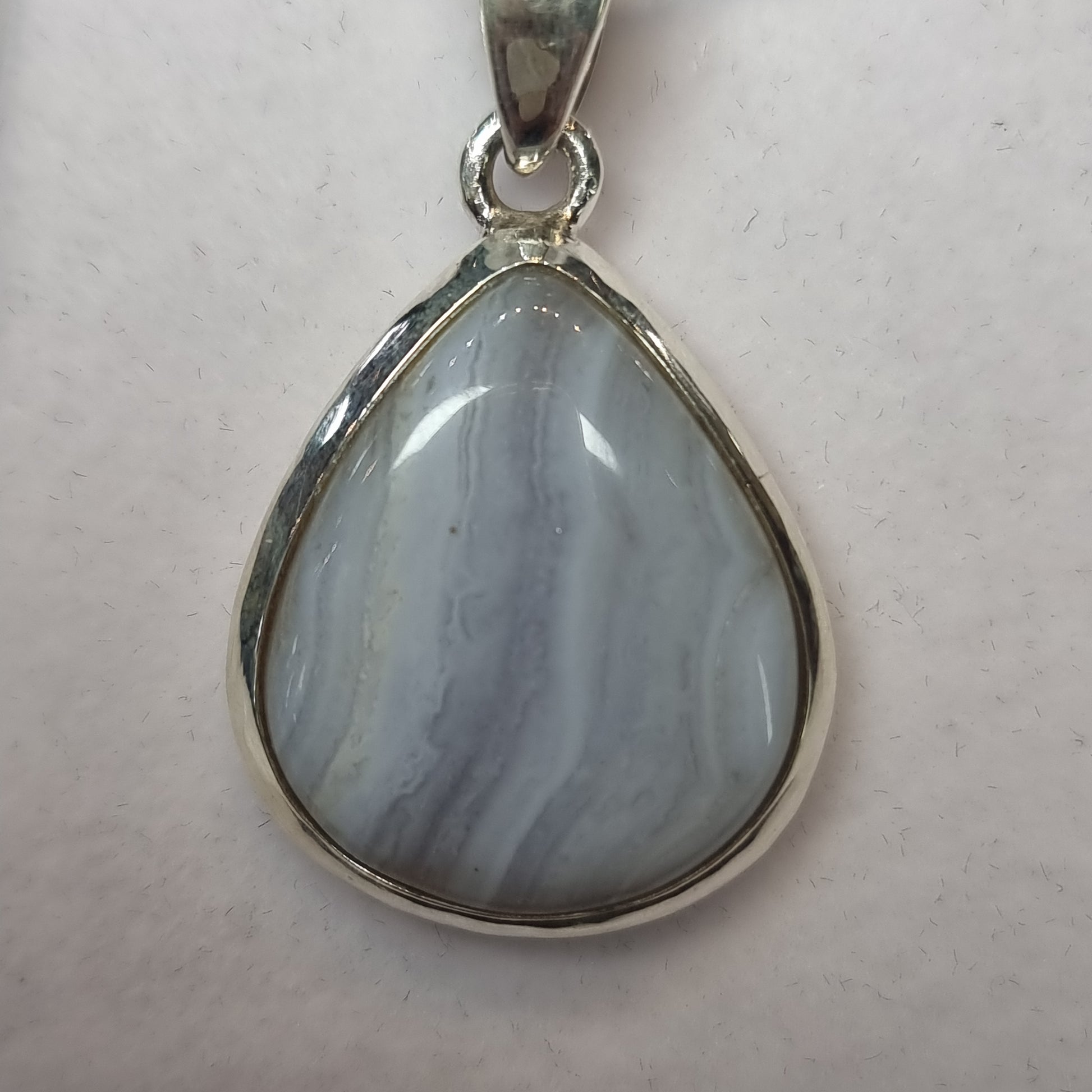 Blue lace agate pendant - Rivendell Shop