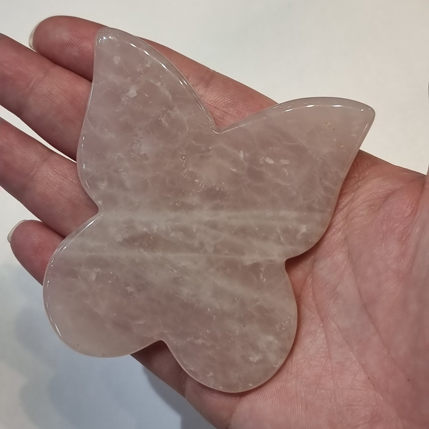 Butterfly facial gua sha - rose quartz - Rivendell Shop