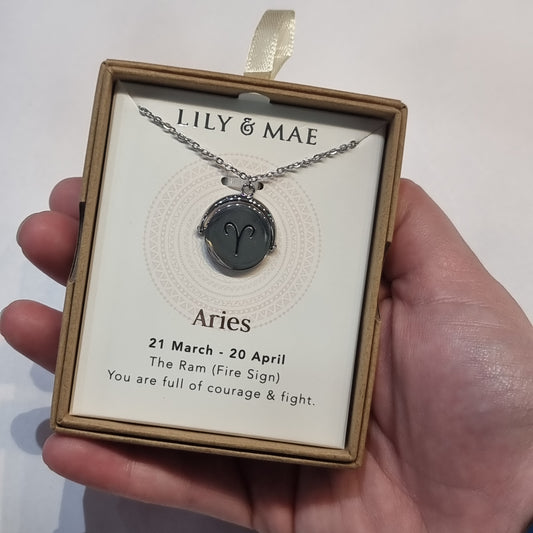 L&M spinning necklace - Aries - Rivendell Shop