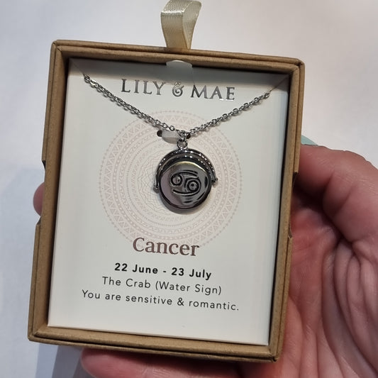 L&M spinning necklace - Cancer - Rivendell Shop