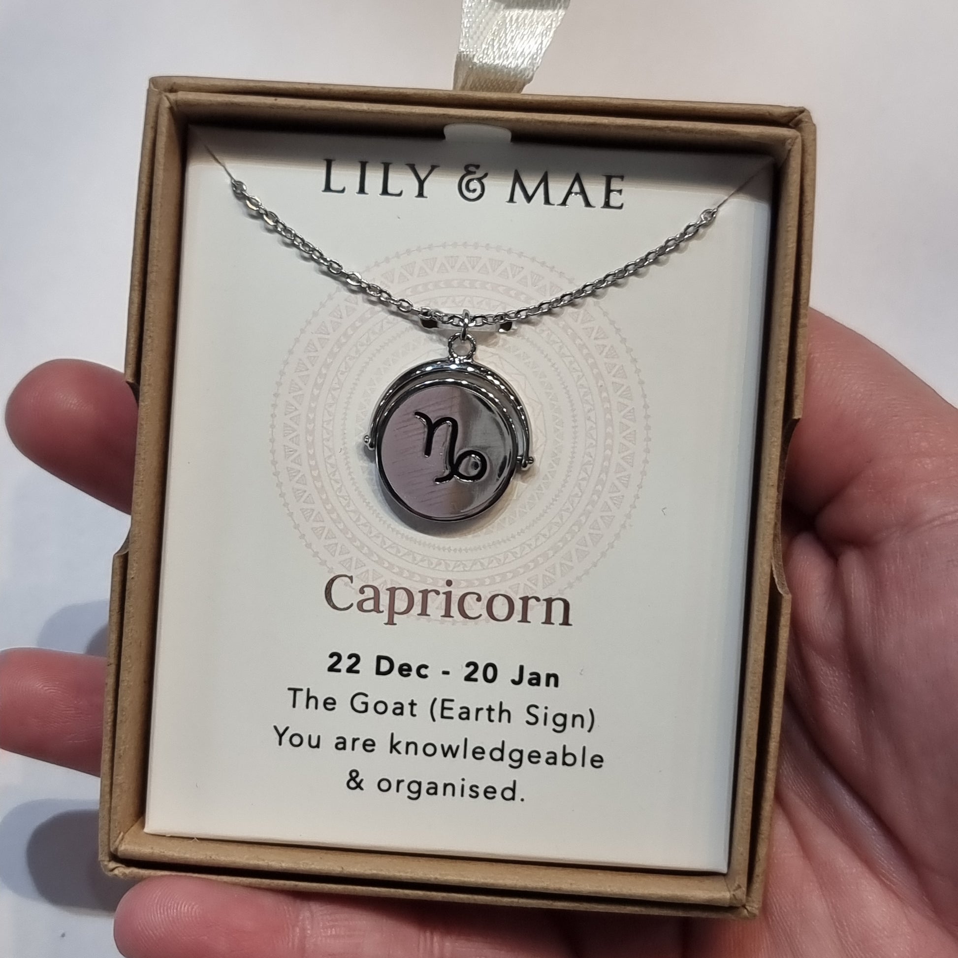 L&M spinning necklace - Capricorn - Rivendell Shop