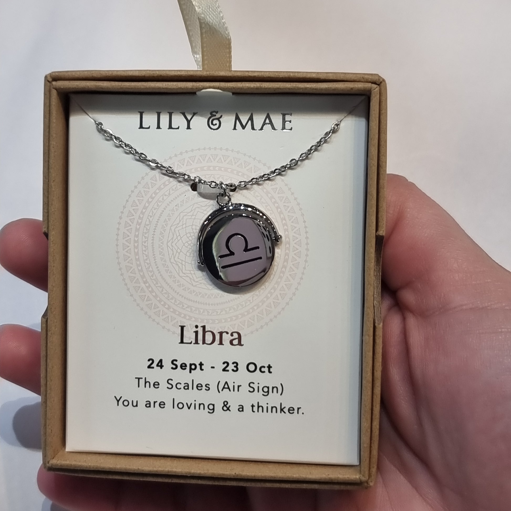 L&M spinning necklace - Libra - Rivendell Shop