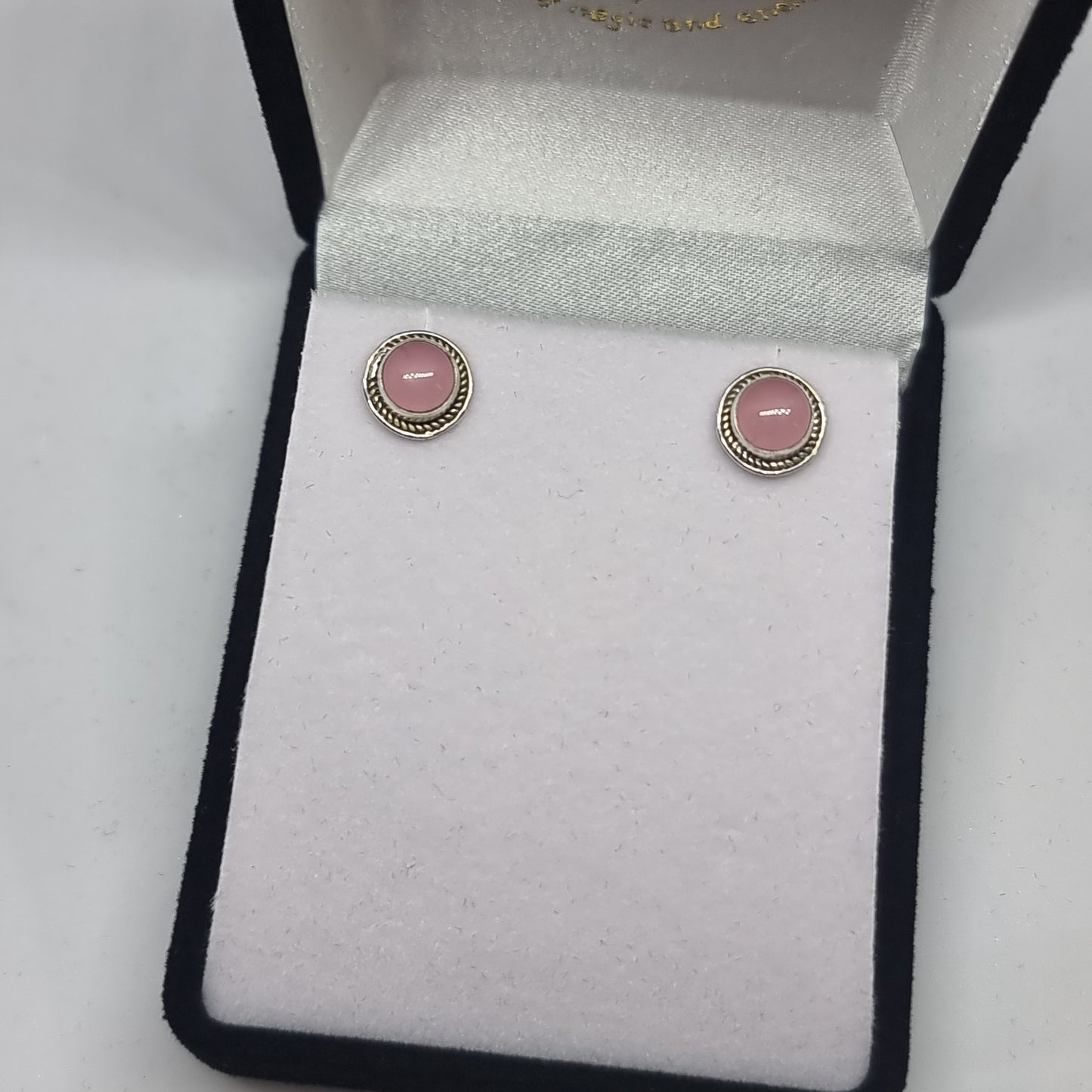 Rose quartz studs - Rivendell Shop