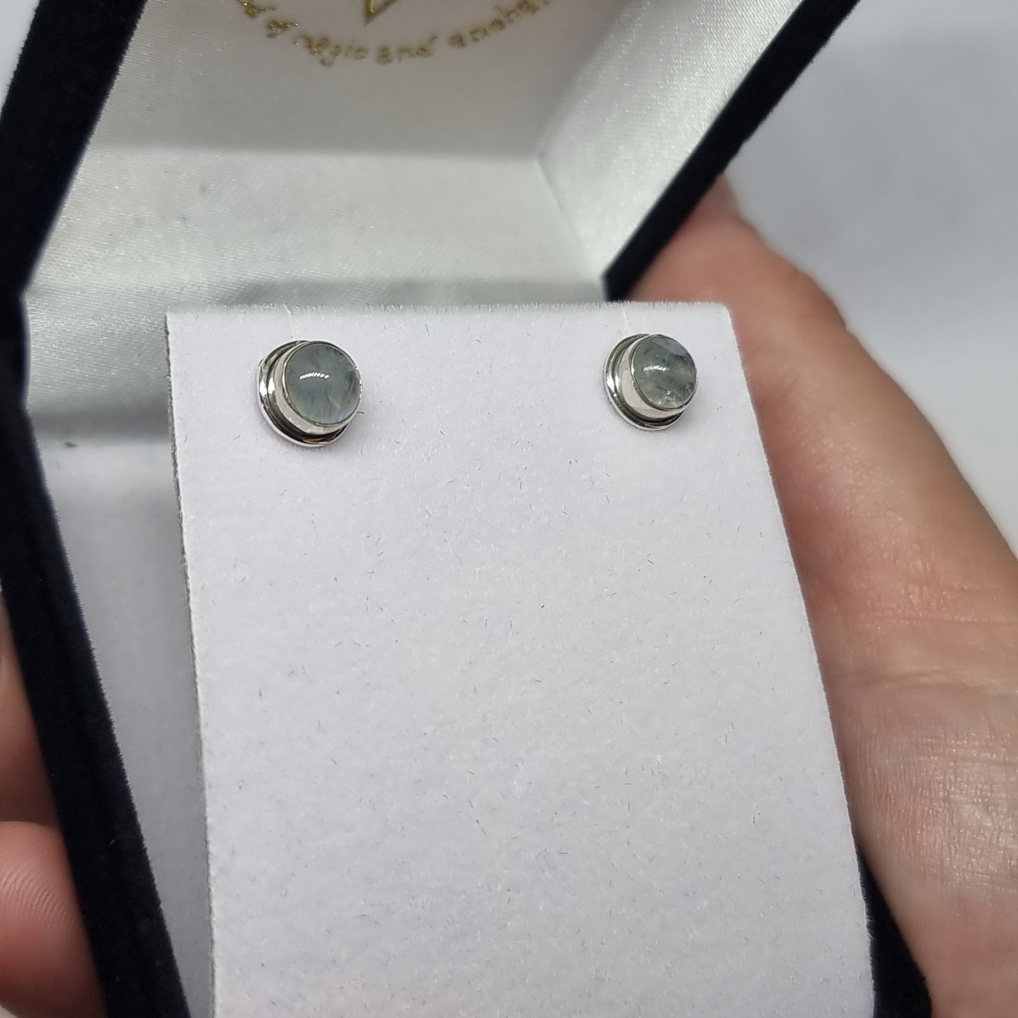 Moonstone studs - Rivendell Shop