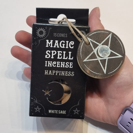 Magic spell incense cones - white sage - Rivendell Shop