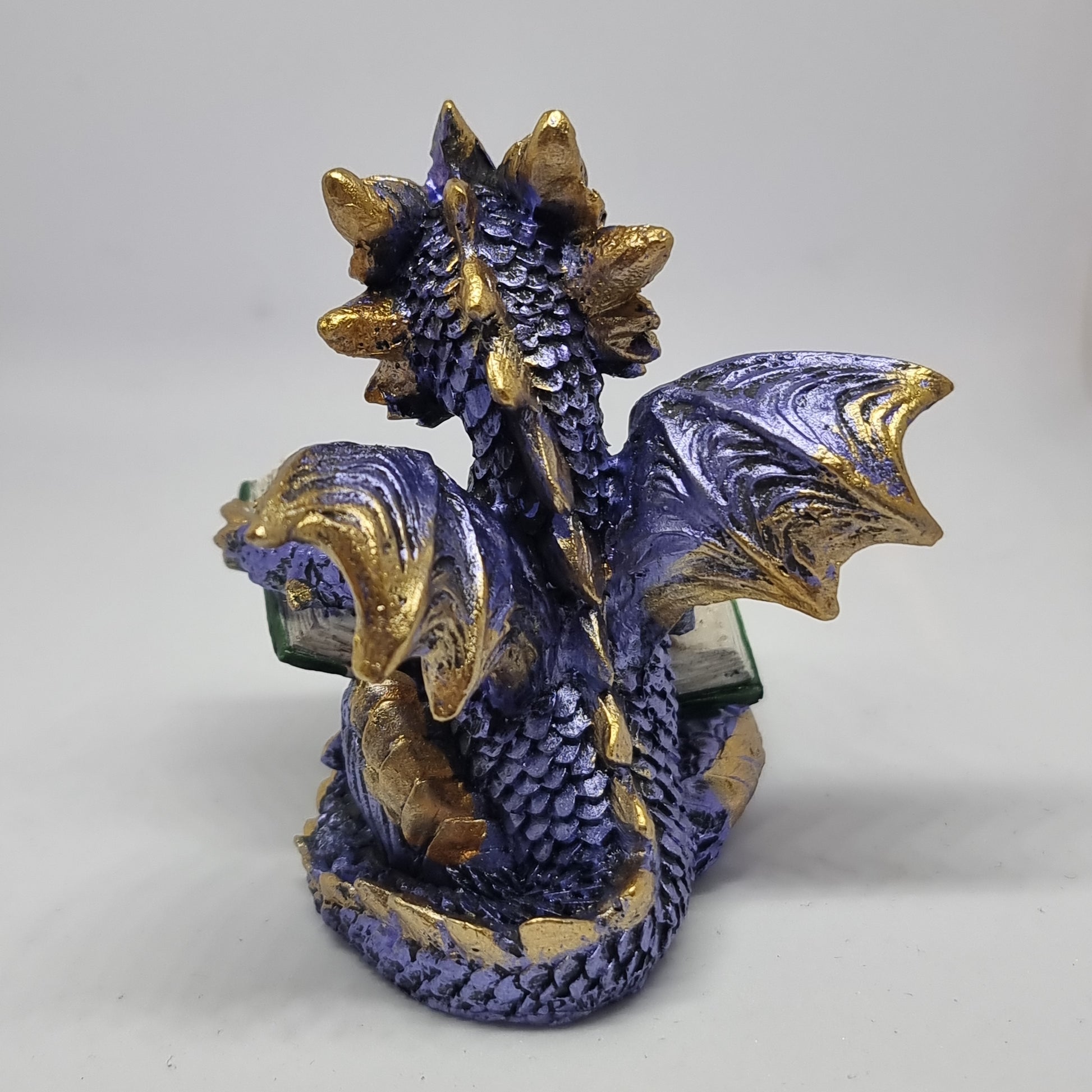 Dragon reading book - blue - Rivendell Shop