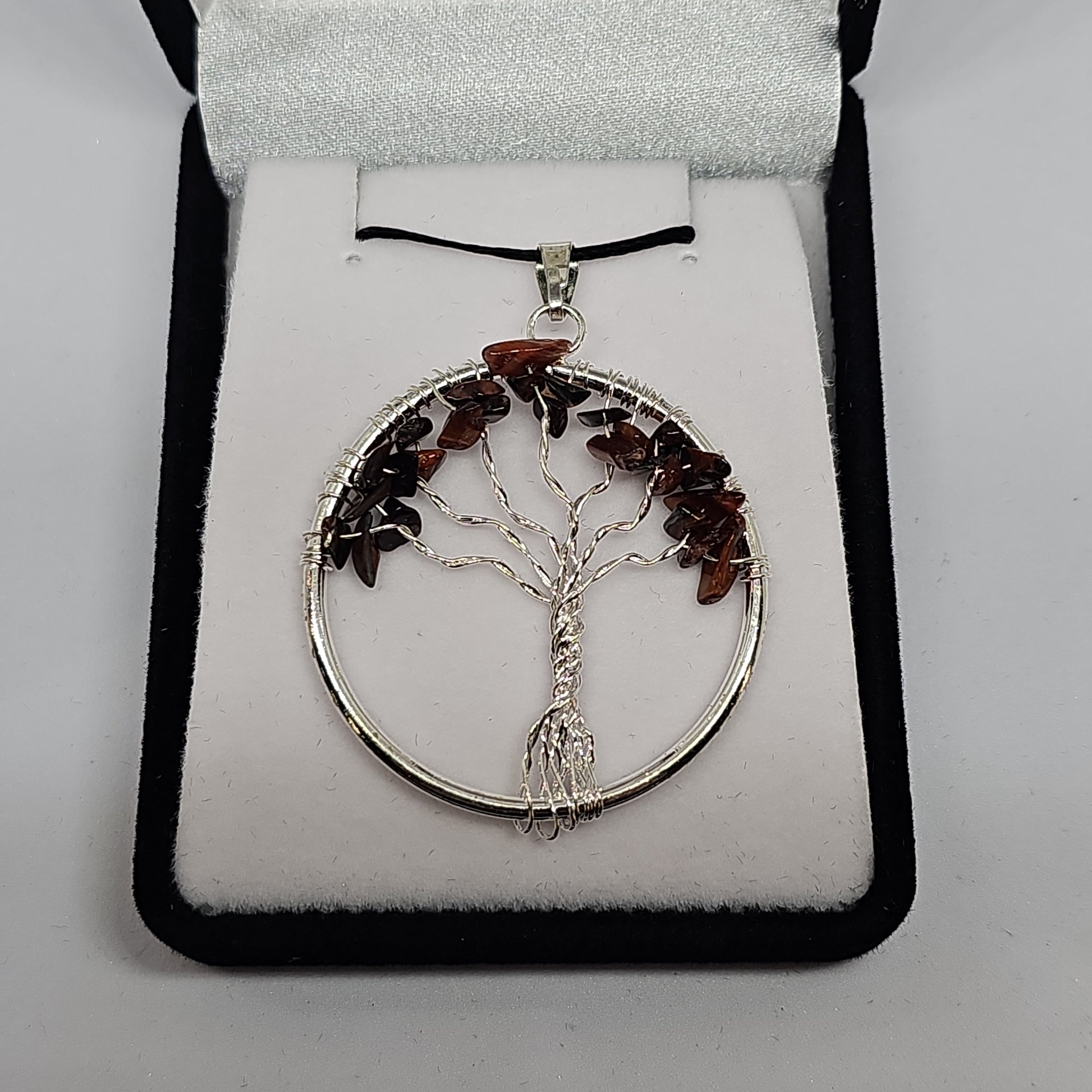 Tigers eye tree of life chip pendant - Rivendell Shop