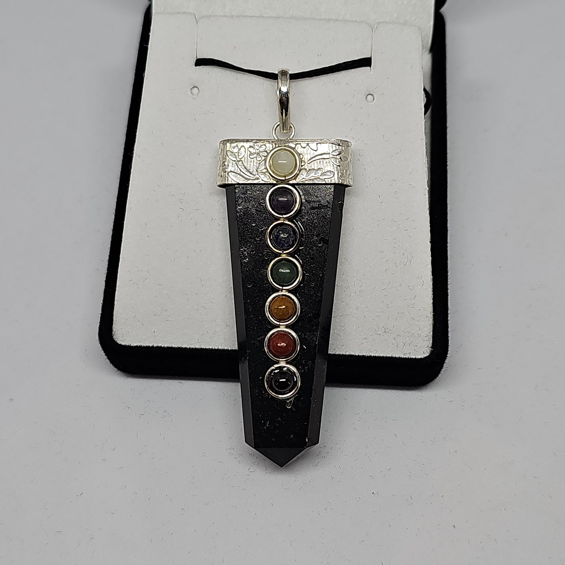 Black tourmaline chakra pendant - Rivendell Shop