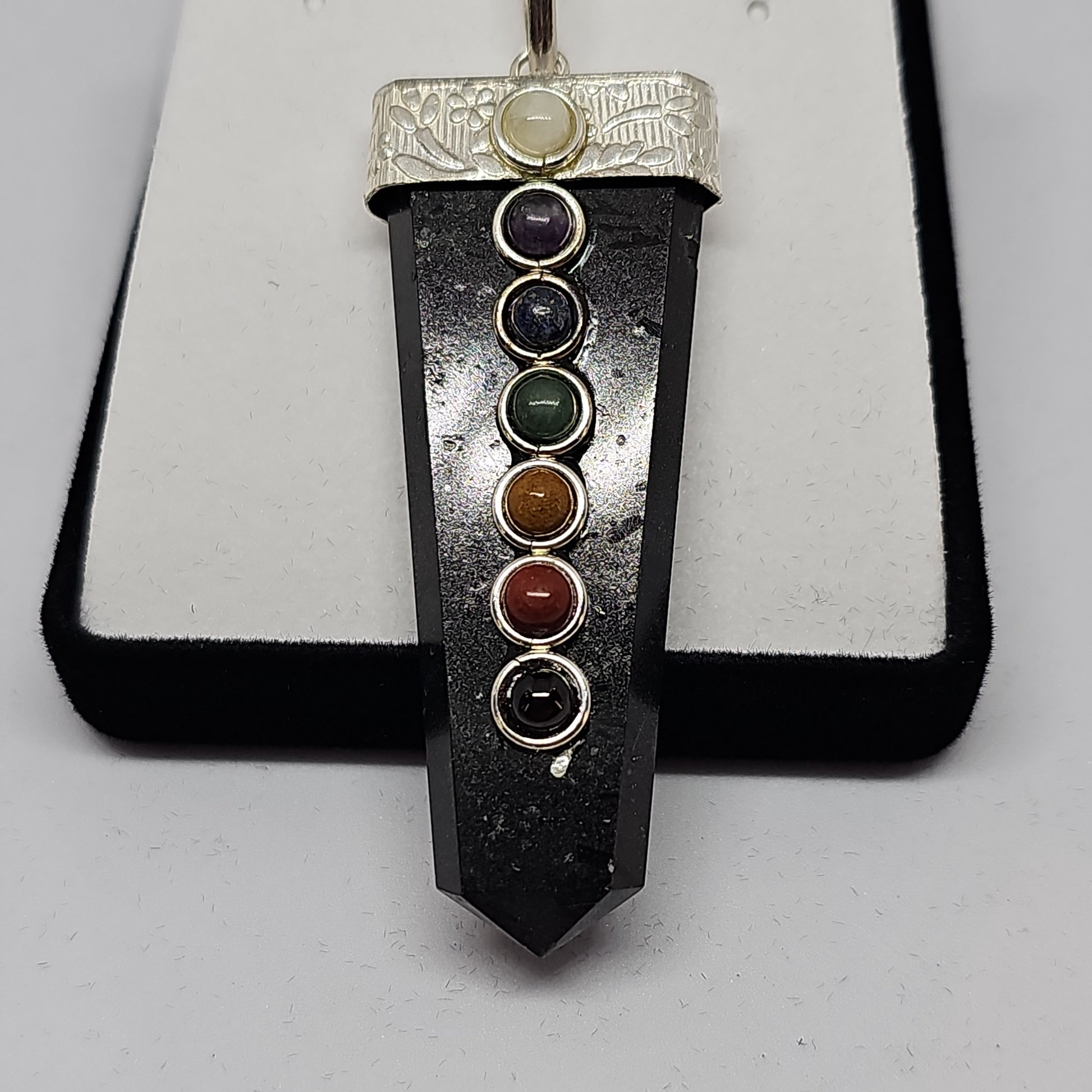 Black tourmaline chakra pendant - Rivendell Shop