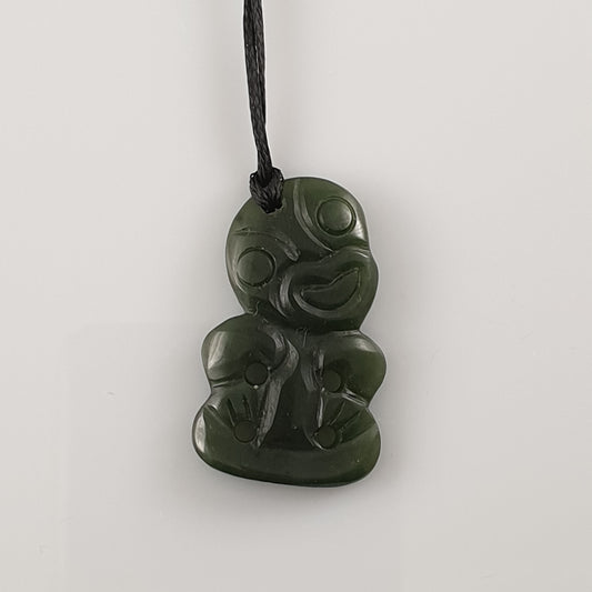 Greenstone Tiki Pendant 30x18mm - Rivendell Shop