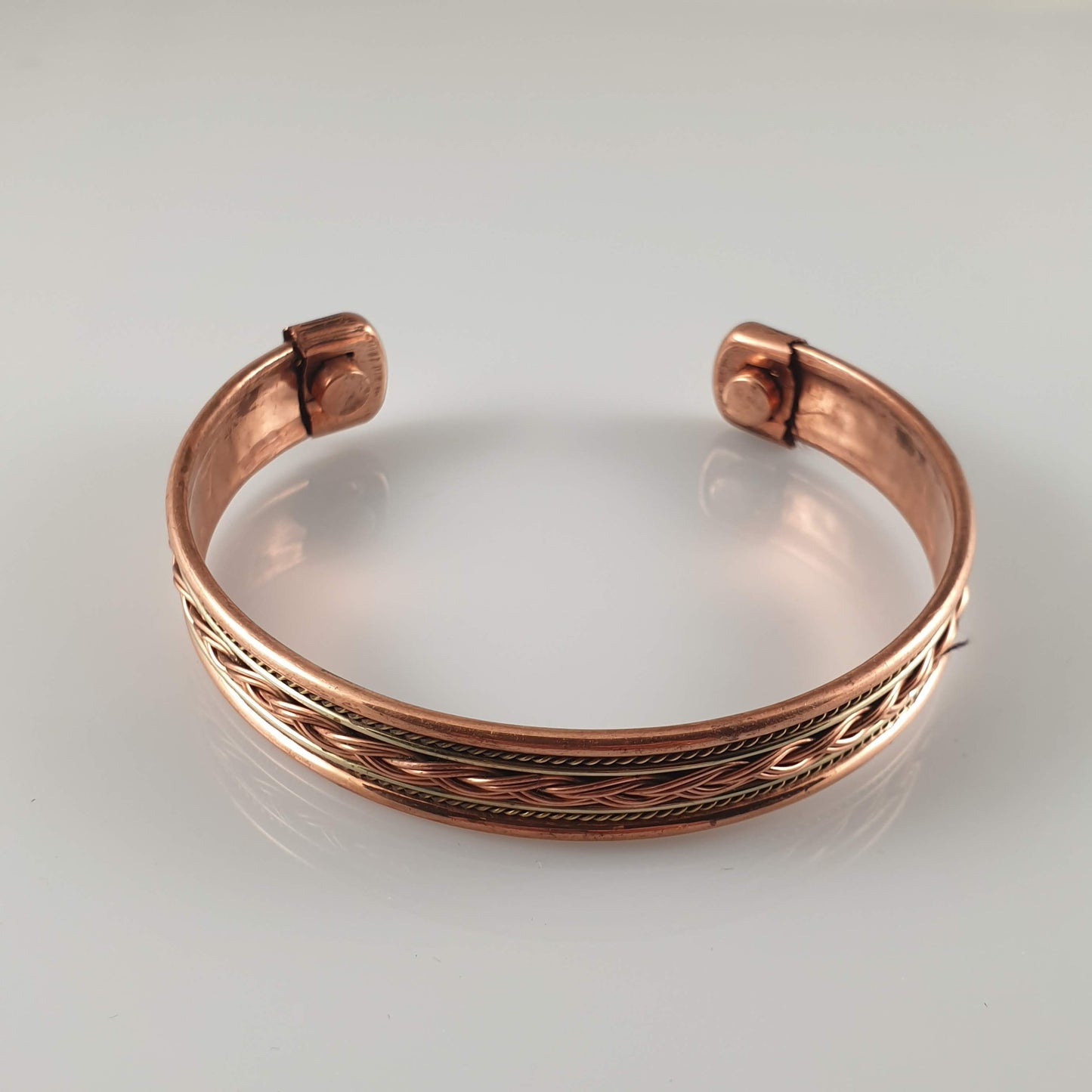 Woven Pattern Copper Magnetic Bracelet - Rivendell Shop