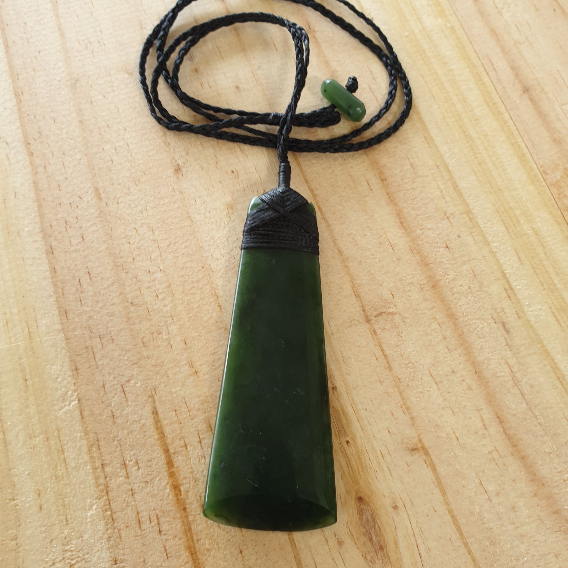 Large Greenstone Toki Pendant 80x30mm - Rivendell Shop