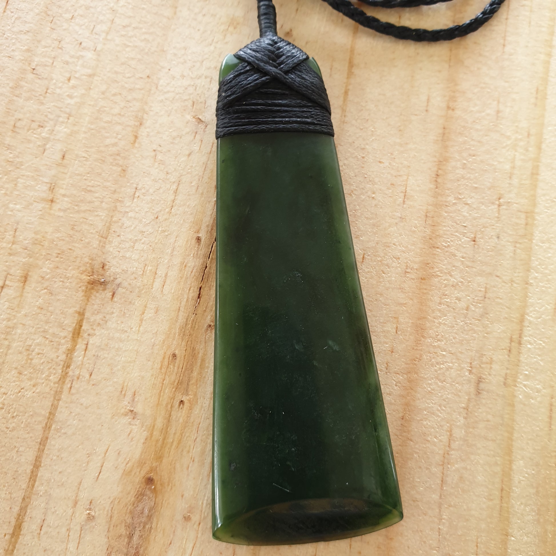 Large Greenstone Toki Pendant 80x30mm - Rivendell Shop