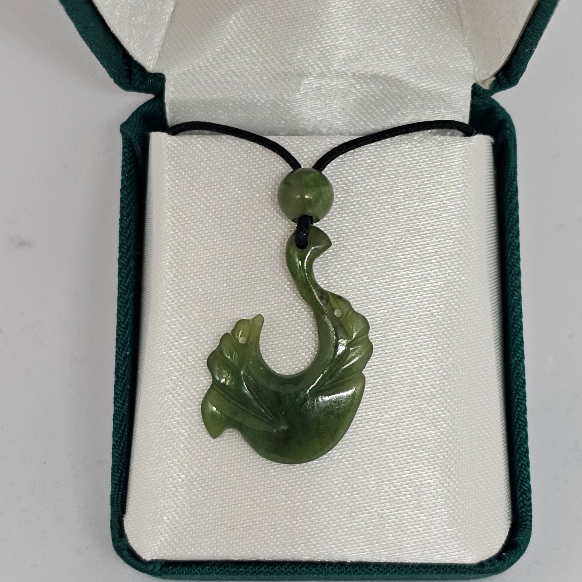 Hei matau greenstone pendant - Rivendell Shop