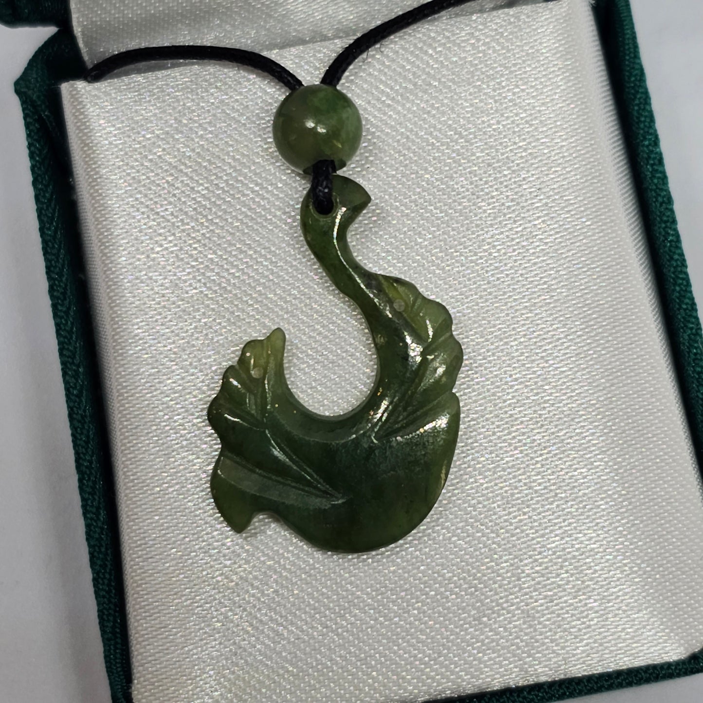 Hei matau greenstone pendant - Rivendell Shop