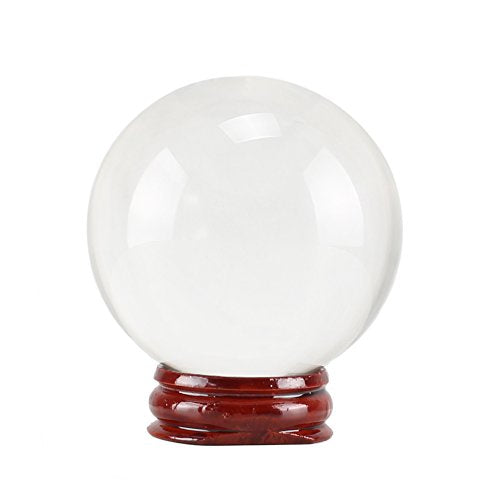 Crystal Ball on Wooden Stand 6cm - Rivendell Shop