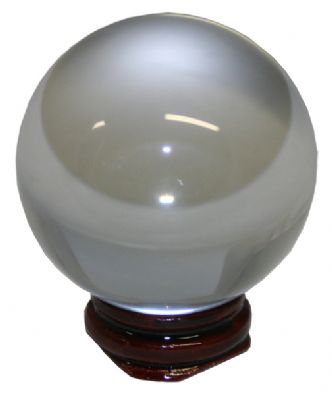 Crystal Ball on Wooden Stand 6cm - Rivendell Shop