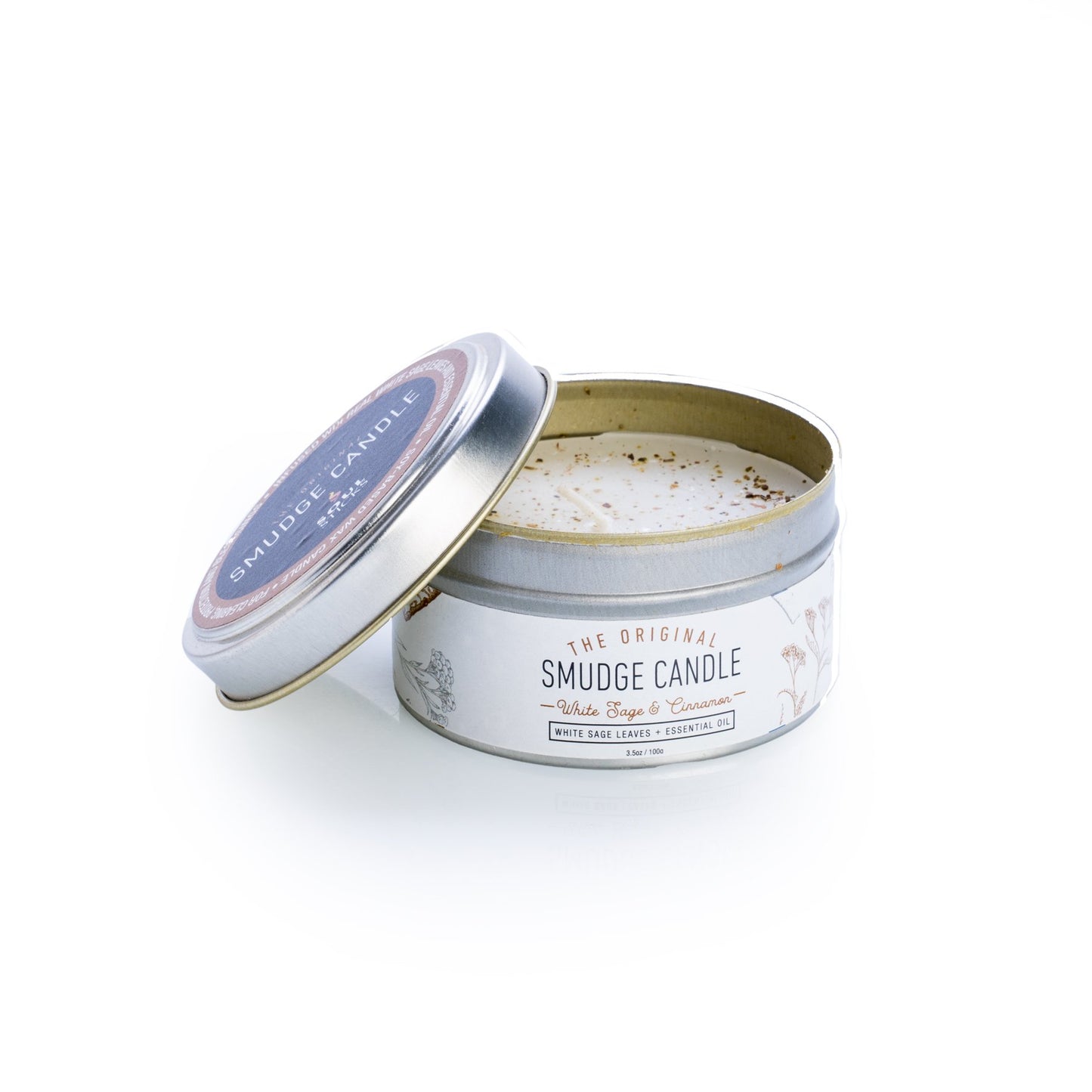 Smudge candle - white sage & cinnamon - Rivendell Shop