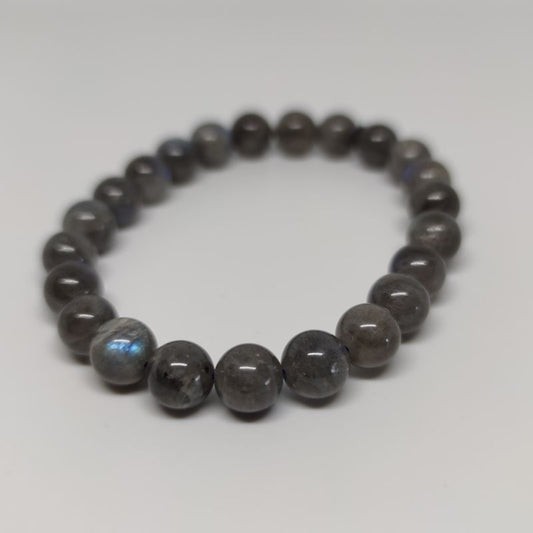 Labradorite Round Bead Crystal Bracelet - Rivendell Shop