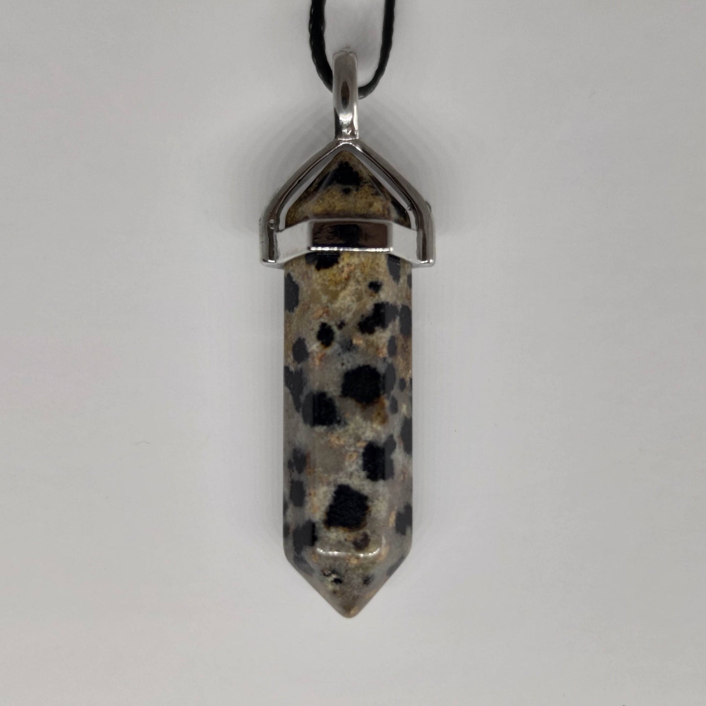 Dalmatian Jasper Crystal Point Pendant - Rivendell Shop