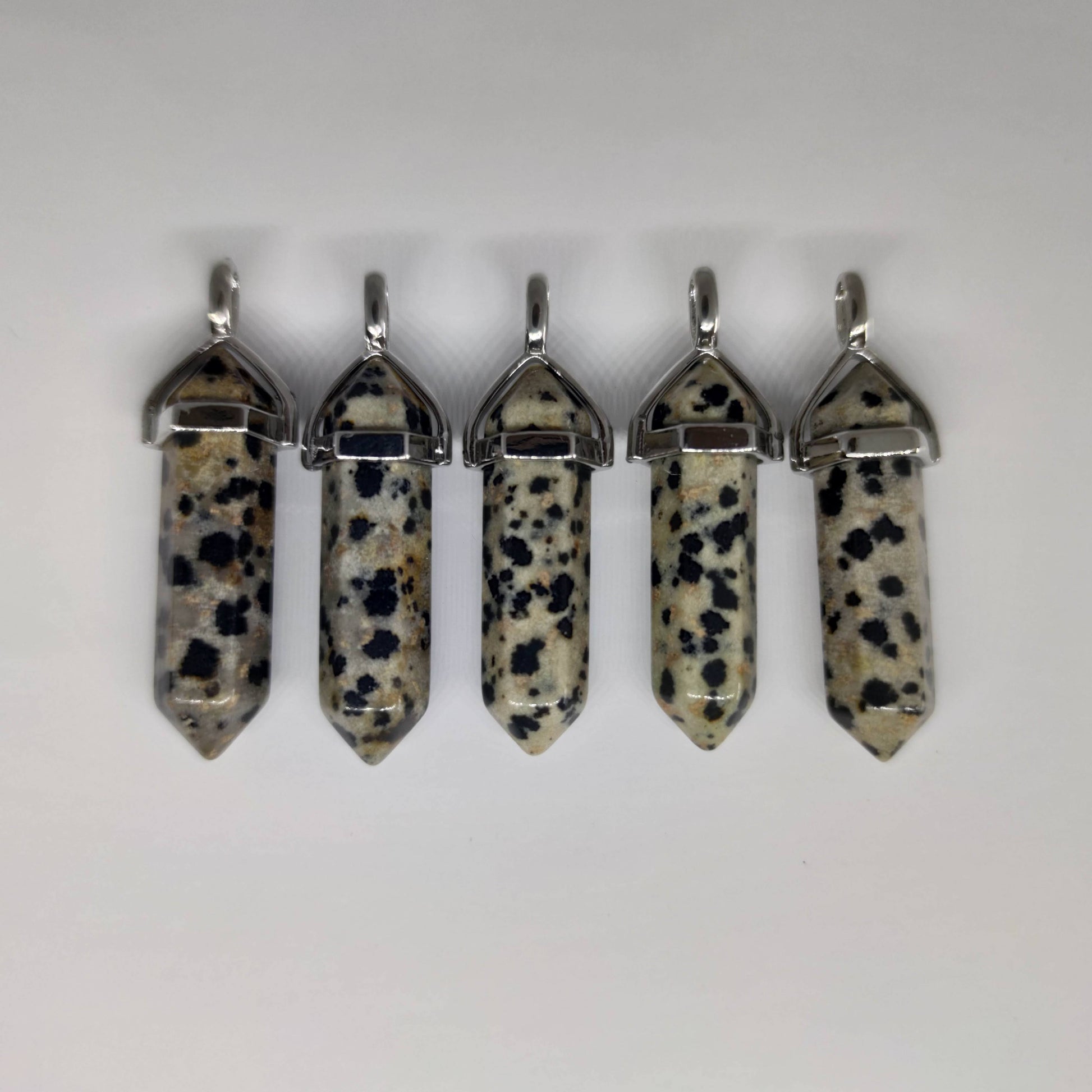 Dalmatian Jasper Crystal Point Pendant - Rivendell Shop