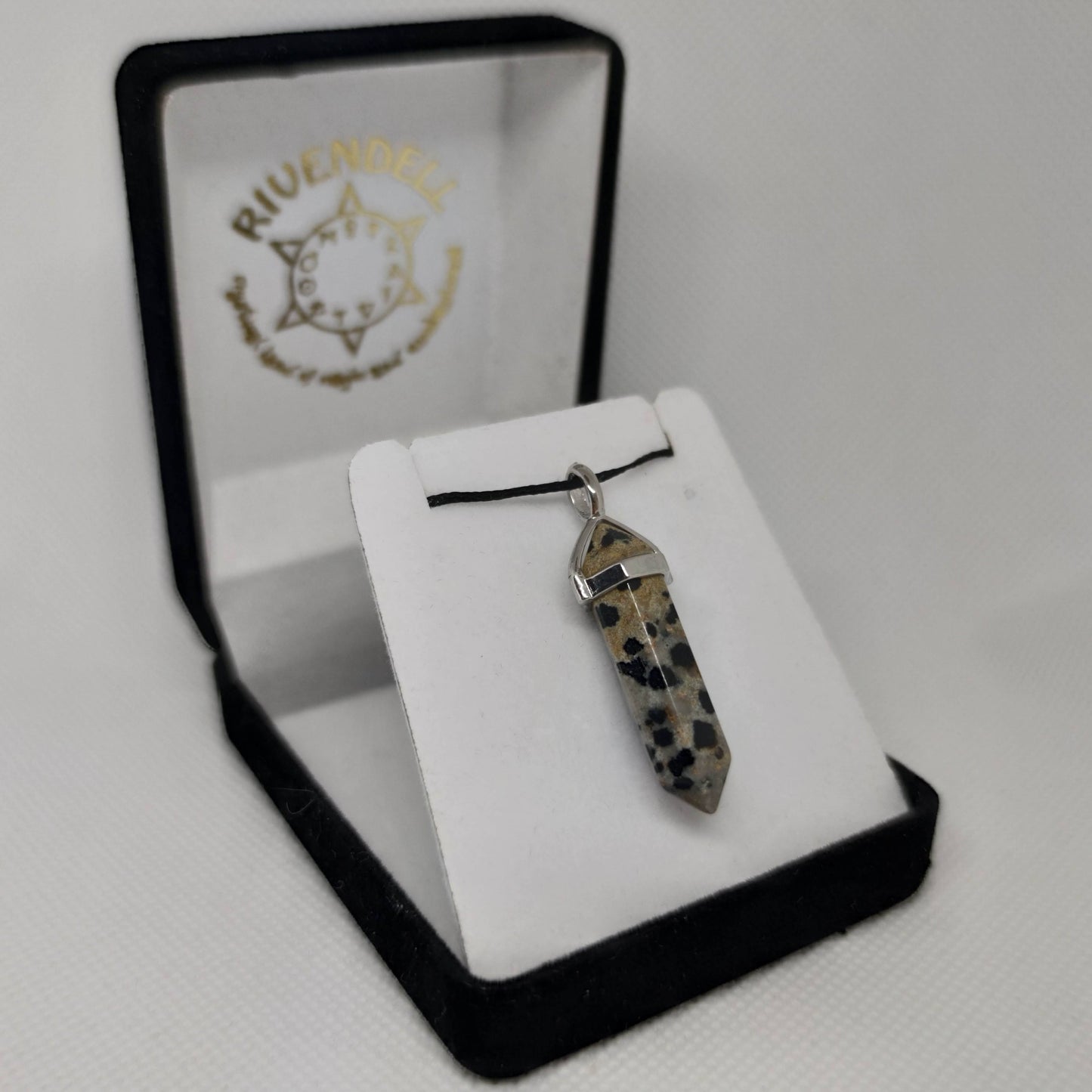 Dalmatian Jasper Crystal Point Pendant - Rivendell Shop