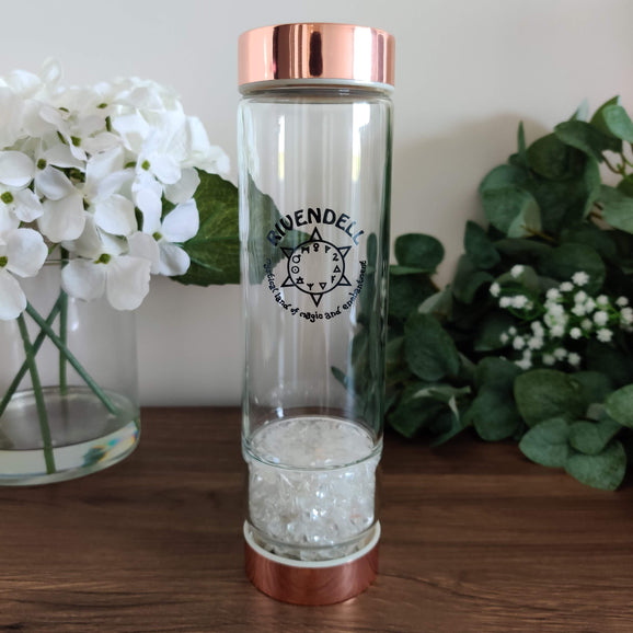 Rivendell Elixir: Clear Quartz Crystal Water Bottle - Rivendell Shop