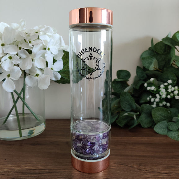 Rivendell Elixir: Amethyst Crystal Water Bottle - Rivendell Shop