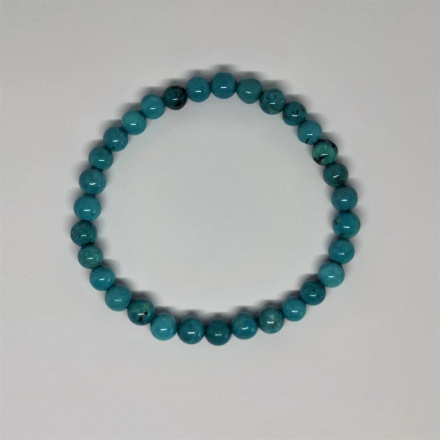 Turquoise Round Bead Crystal Bracelet - Rivendell Shop