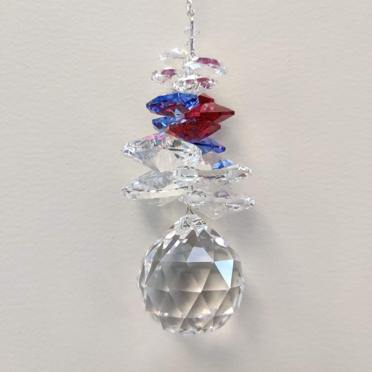 Clarus Ice Sphere Swarovski Crystal - Bordeaux/Sapphire - Rivendell Shop