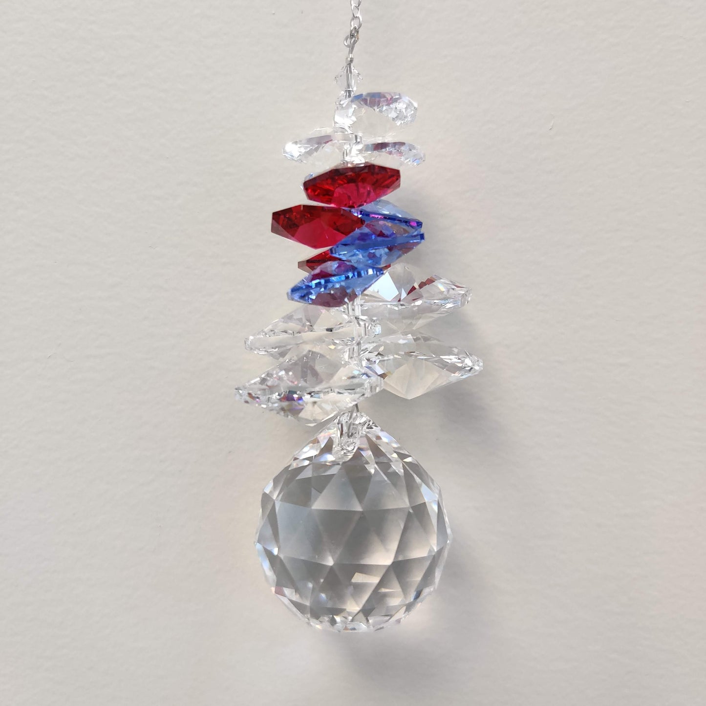 Clarus Ice Sphere Swarovski Crystal - Bordeaux/Sapphire - Rivendell Shop