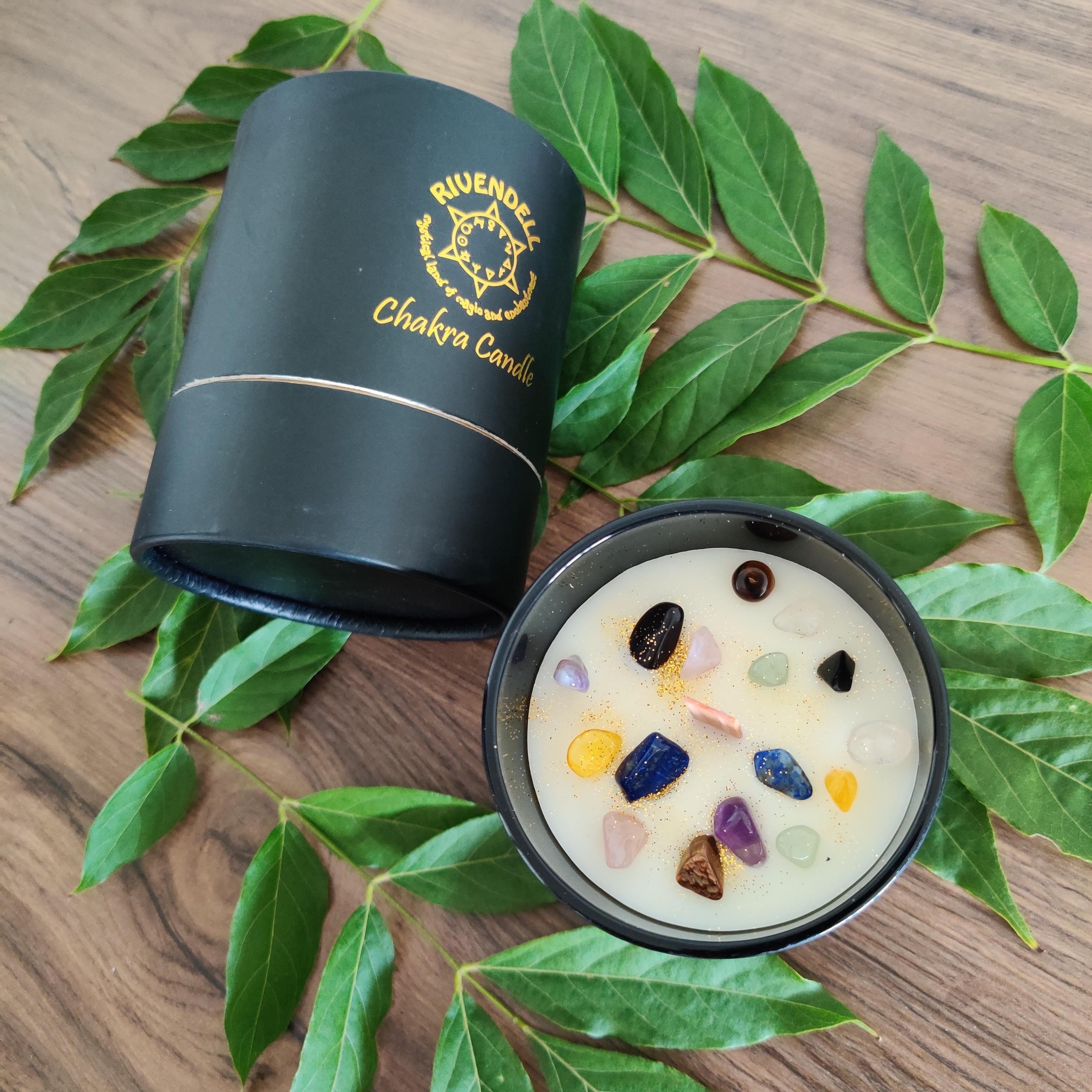 Rivendell's Chakra Candle: Patchouli and Wild Pear - Rivendell Shop