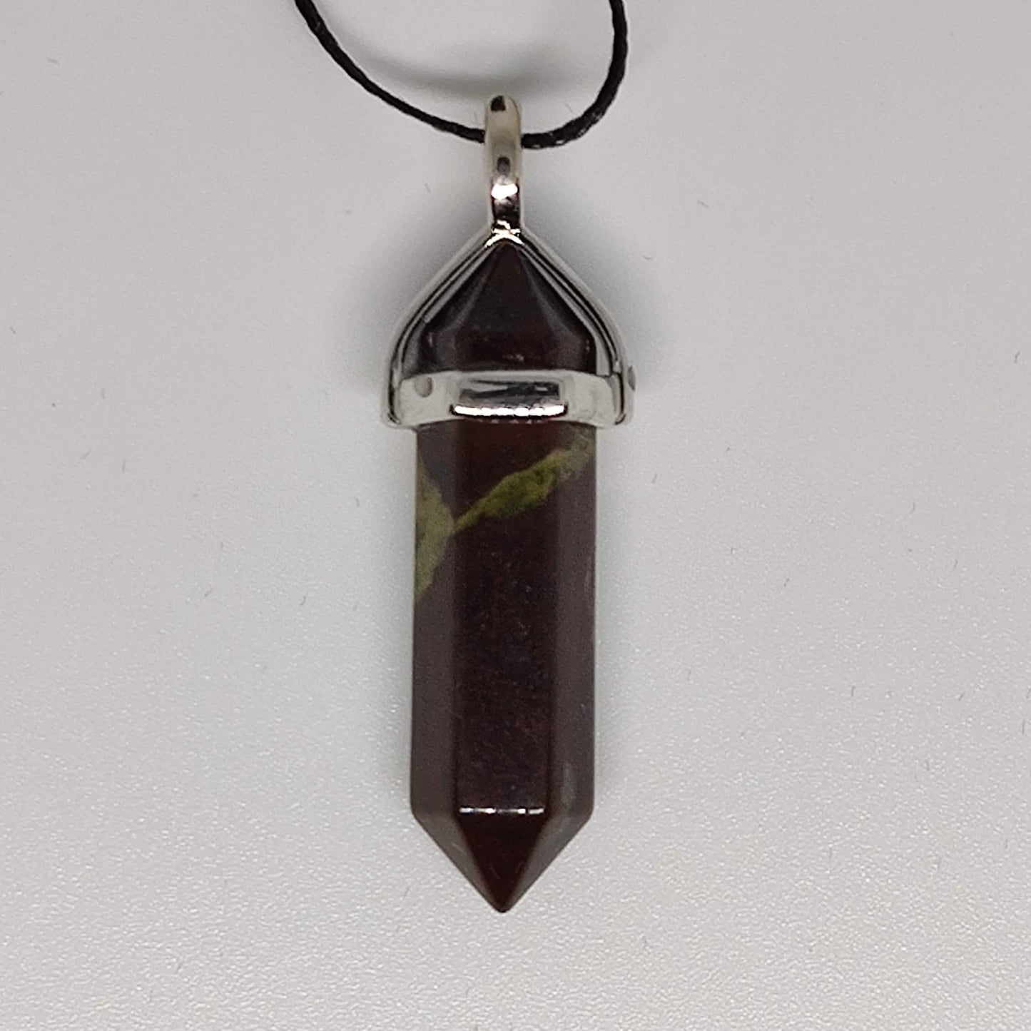 Green Jasper Crystal Point Pendant - Rivendell Shop