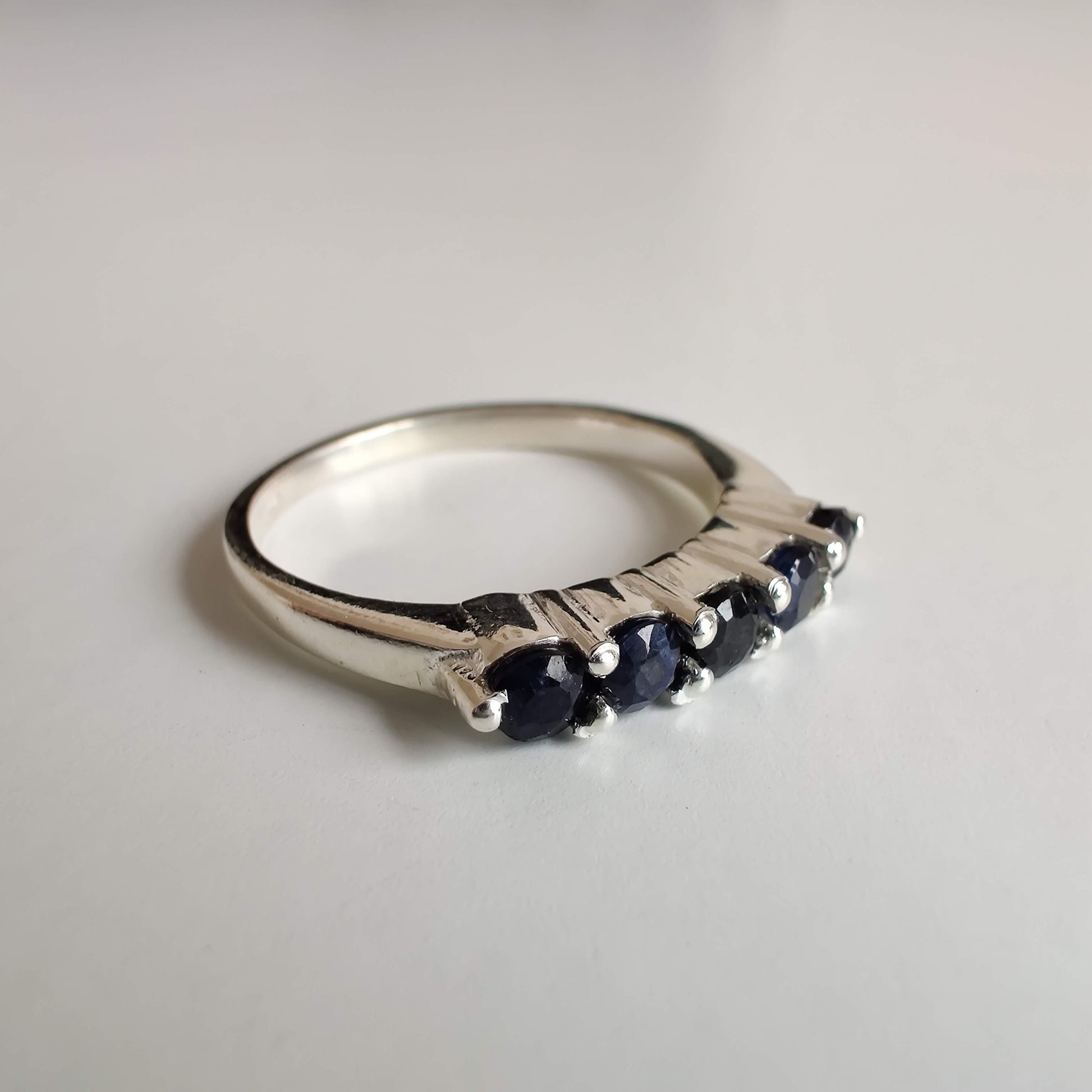 Sapphire Multistone 925 Sterling Silver Ring - Rivendell Shop