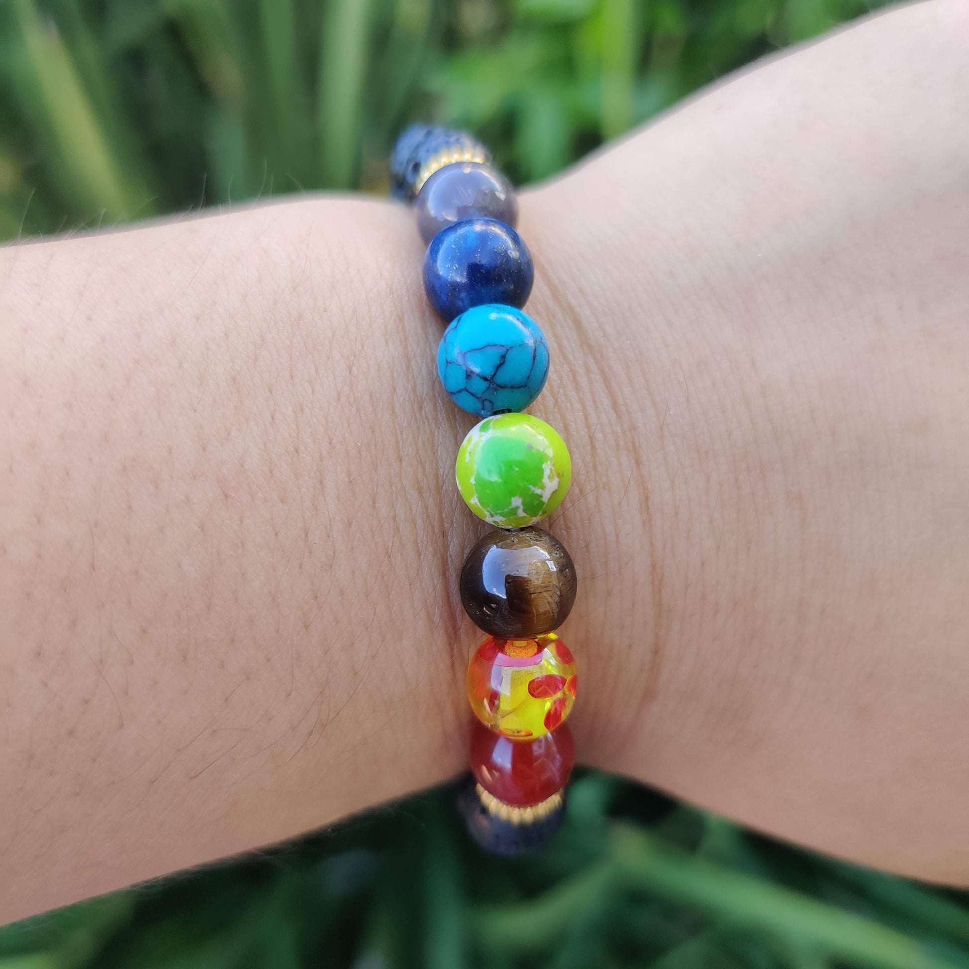 Chakra Lava Stone Bracelet - Rivendell Shop