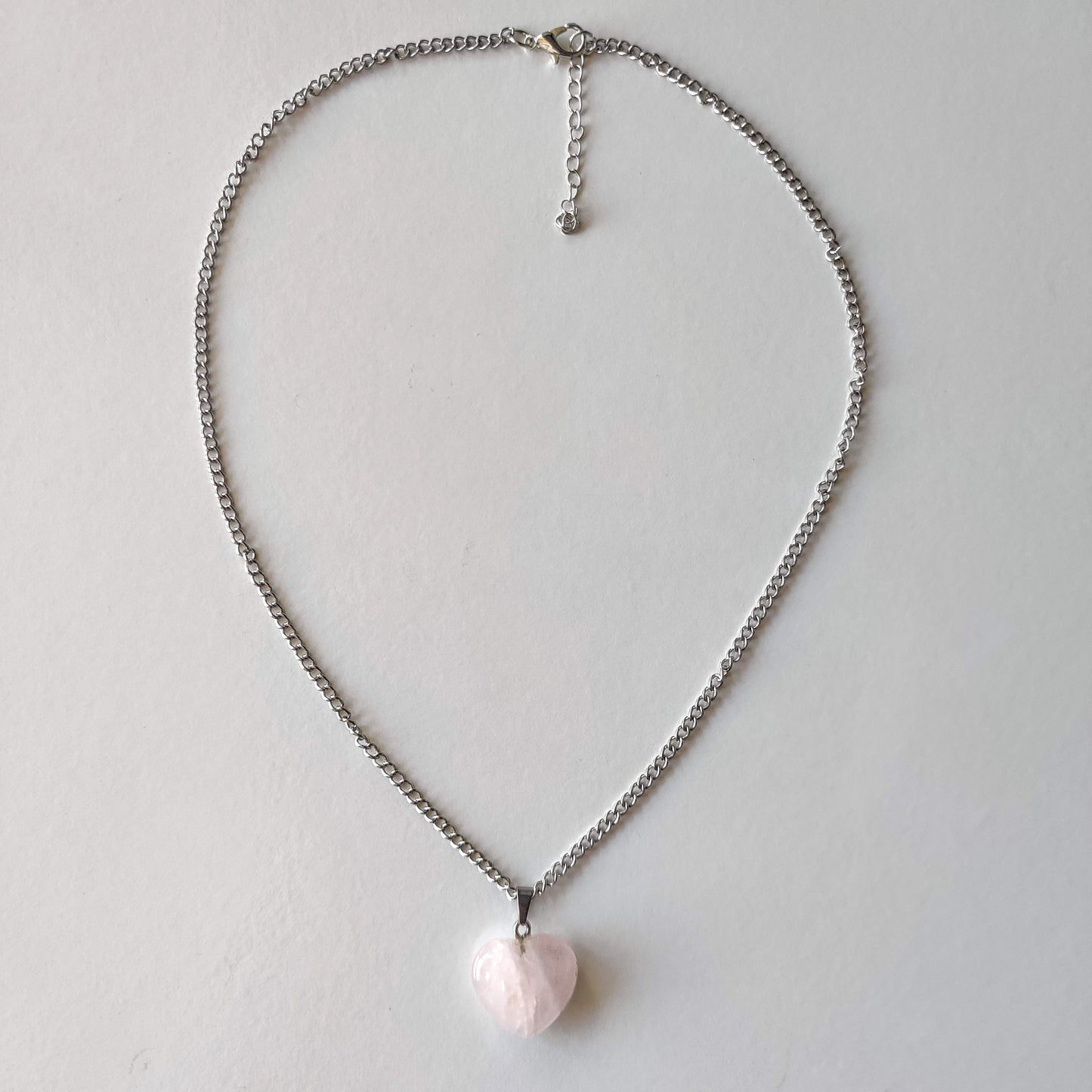 Rose Quartz Heart Pendant - Rivendell Shop