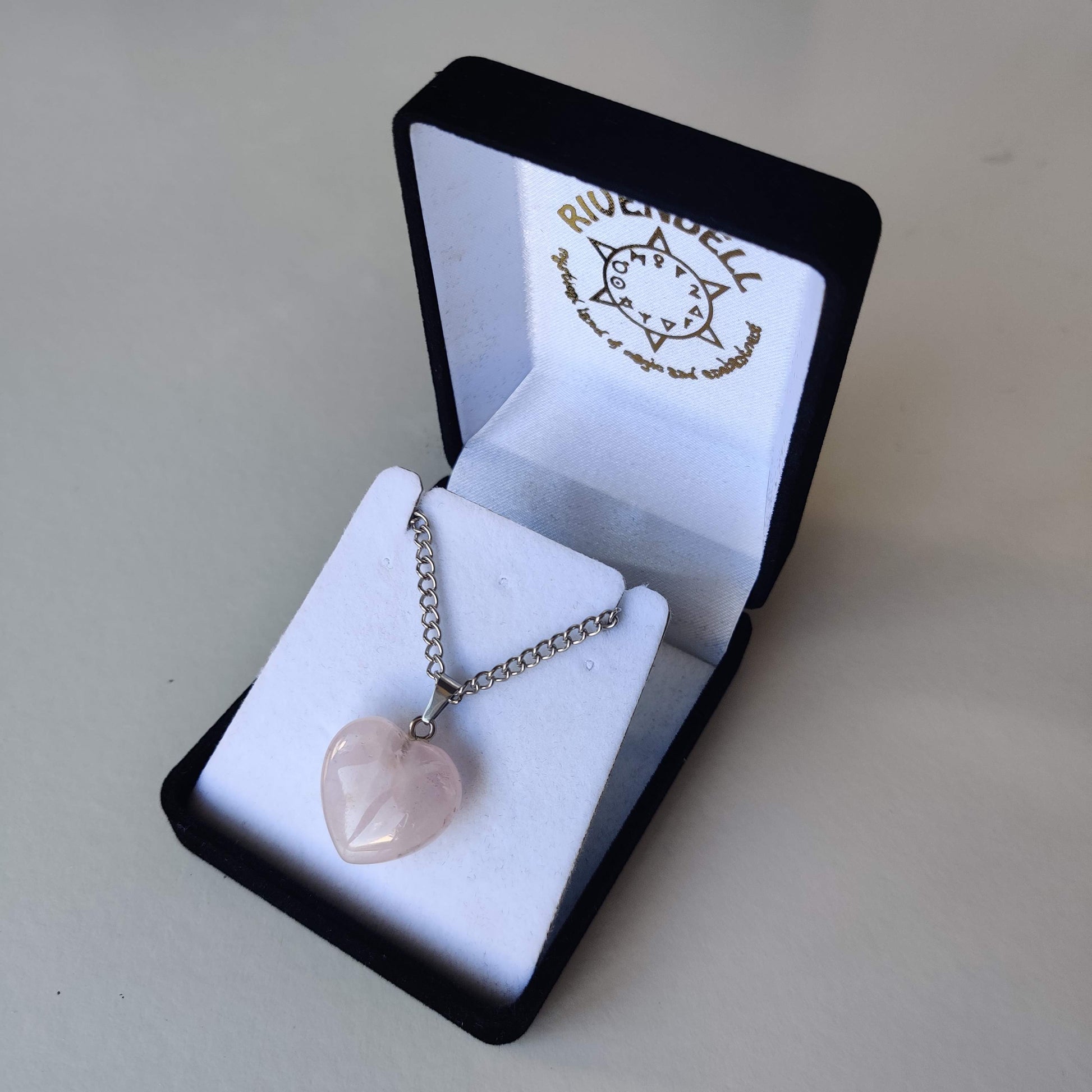 Rose Quartz Heart Pendant - Rivendell Shop