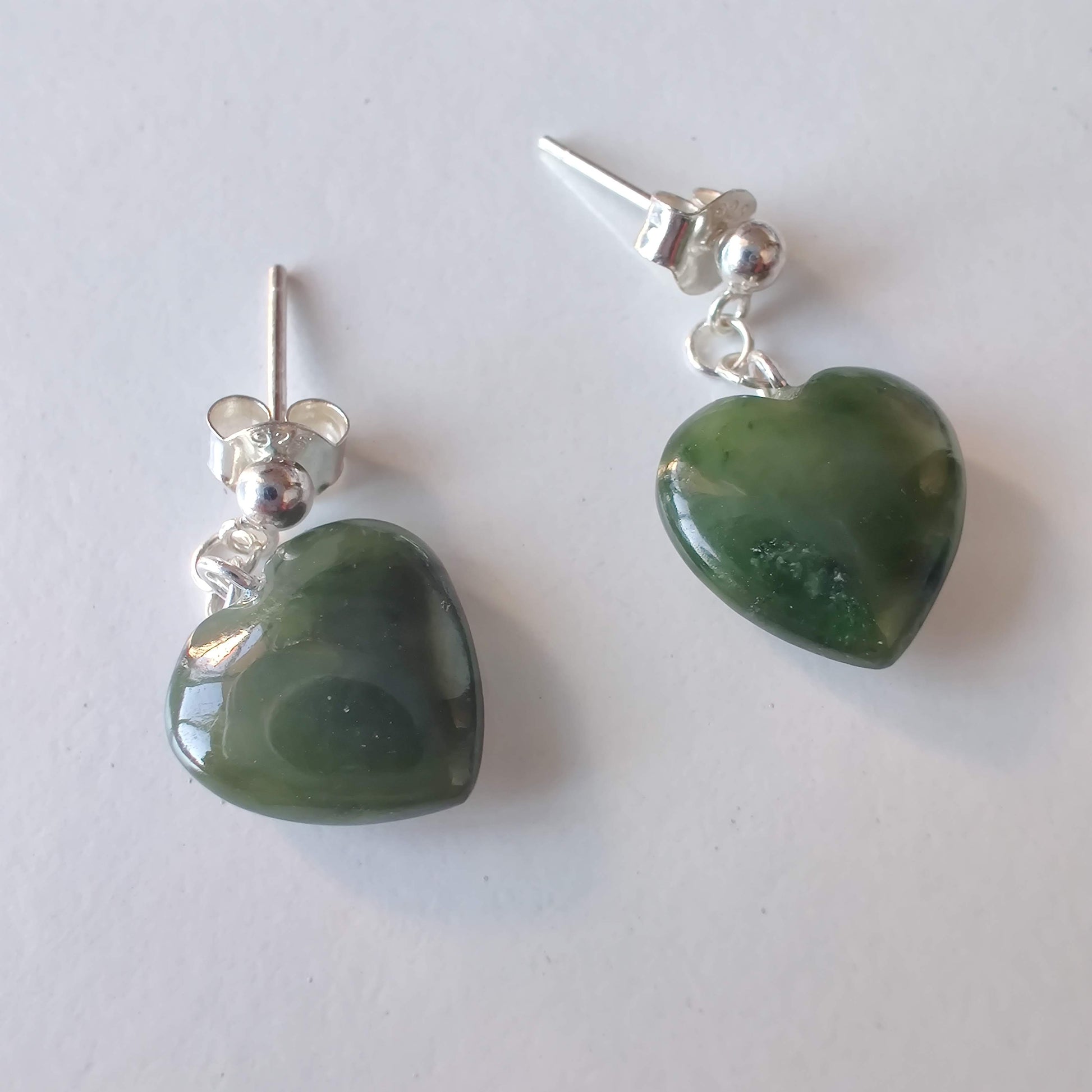 Heart Greenstone Earrings - Rivendell Shop