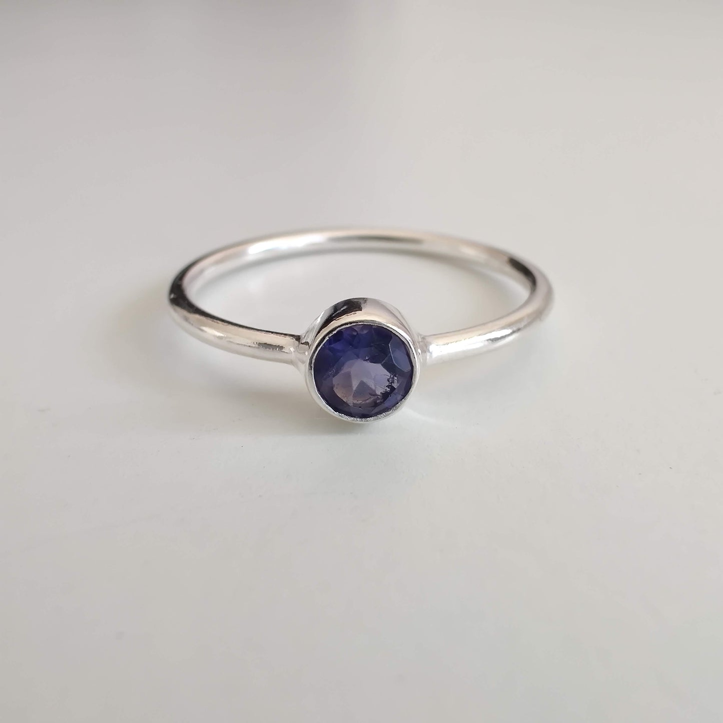 Iolite Delicate 925 Sterling Silver Ring - Rivendell Shop